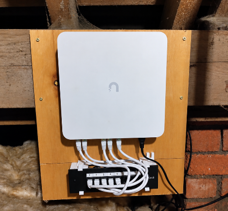Residential Ubiquiti UNVR installation with organised patching for G5 cameras
